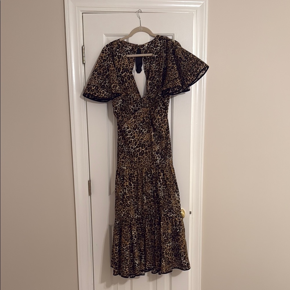 NWT Johanna Ortiz Leopard Print Dress
